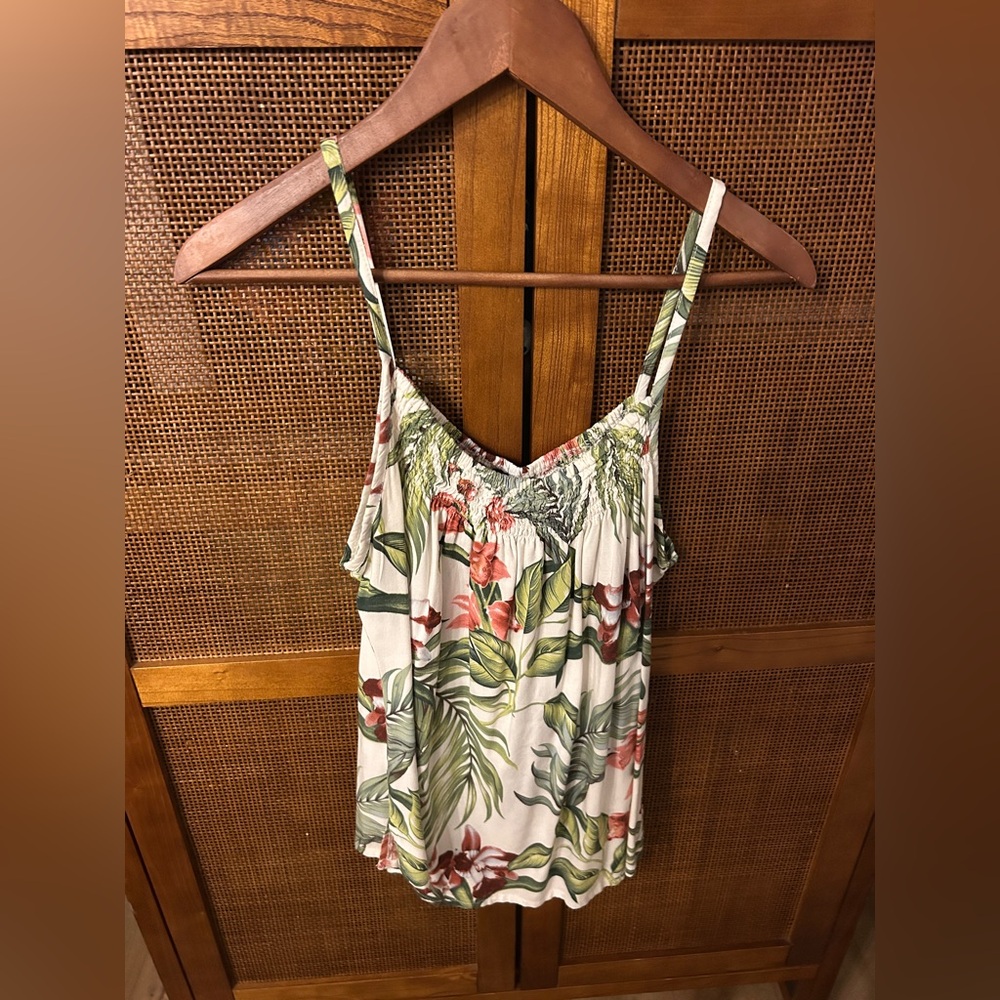 Hibiscus Collection Hawaii Floral Print Women's Top Large - Picture 2 of 4